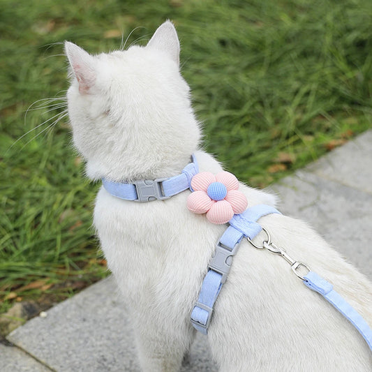 Adjustable Harness for Small Dog & Cat  Breathable , Harness and Leash Sets