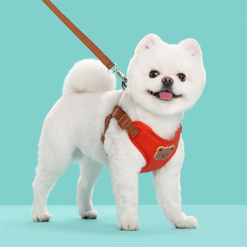 Cute Pet Harness Leash Anti-Escape Adjustable For Small Medium Dog Cat