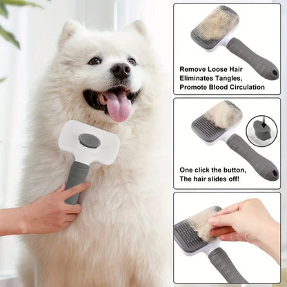 Dual-Use Dog Cat Grooming Brush