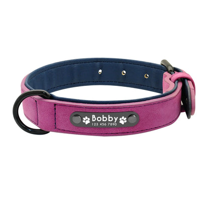 Leather Dog  Collars and Leash Set Durable Leather Collar Lead
