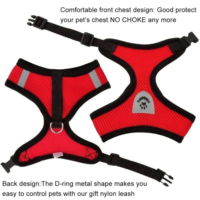 Harness Vest Walking Lead Leash For Puppy / Cat