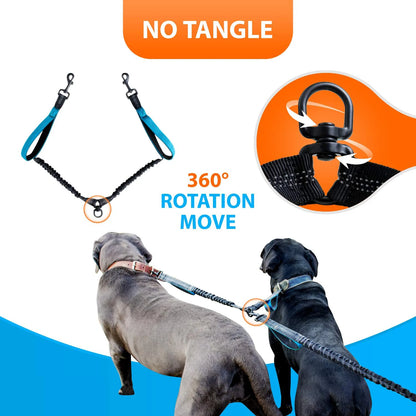 Explosion-Proof  Pet Leash One-Hand Drag Two-Walking Rope Running Dog
