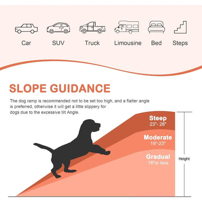 62 Inches Pet Ramp for ,  Non Slip with Raised Siderails
