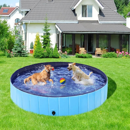 Large Foldable Dog Pool – Collapsible - Pet Bath Tub,