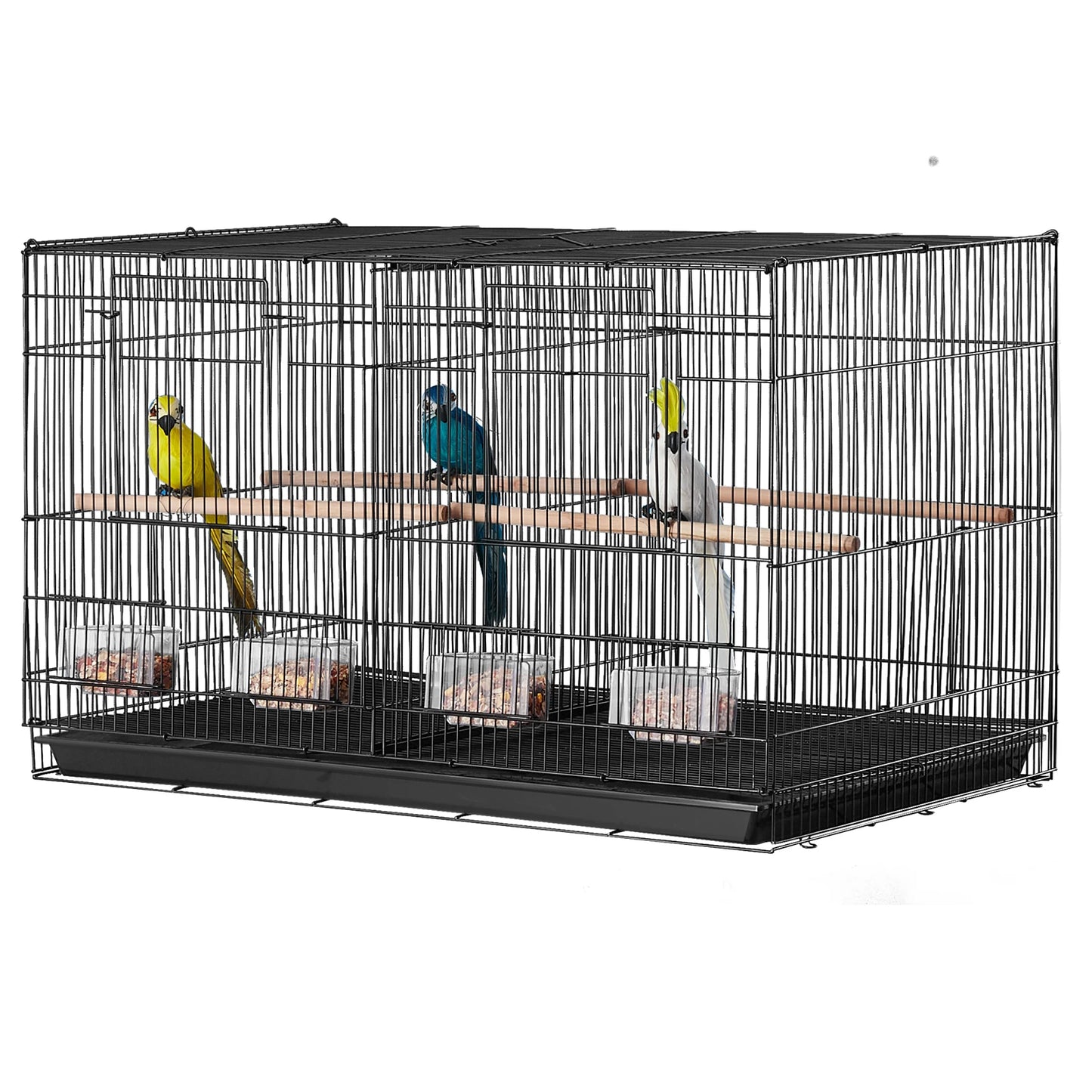 Flight Bird Cage Stackable Divided  Cage for Kinds of Birds Pet Travel with Handle and Perche