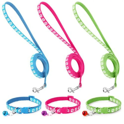 3 Pack Puppy Collar and Leashes Cat