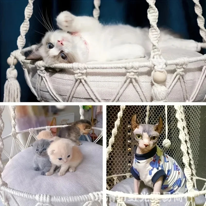 Rope Cat Hammock / Fits 2 Cats