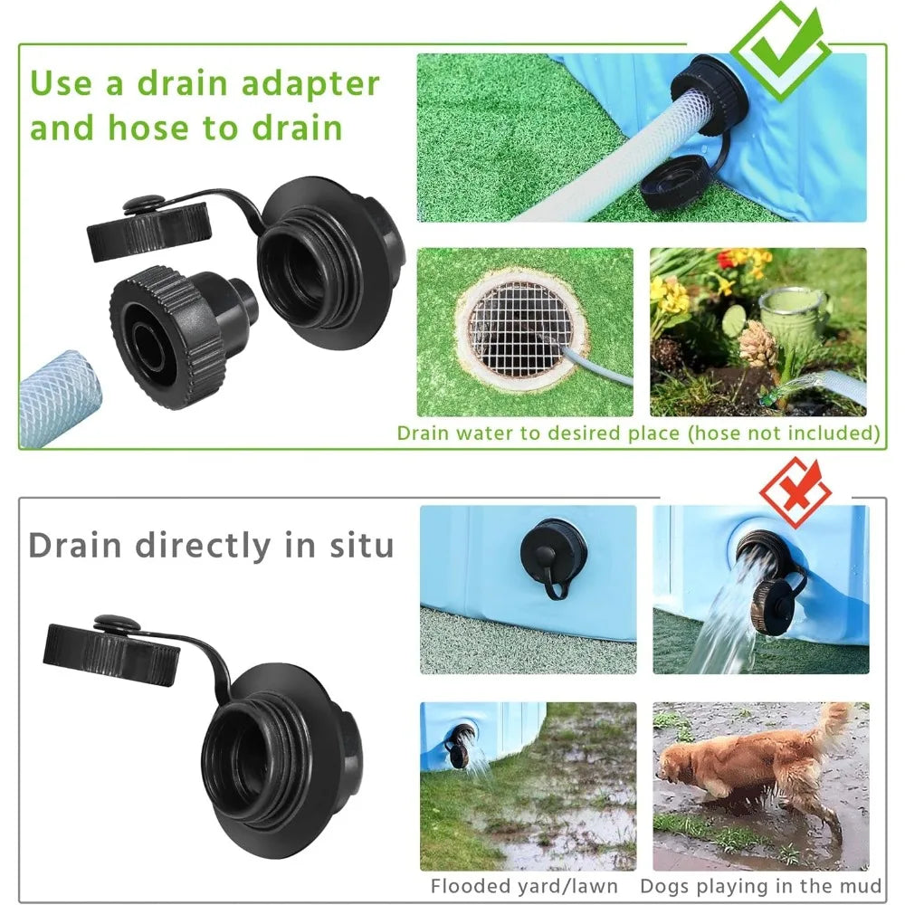 Large Foldable Dog Pool – Collapsible - Pet Bath Tub,