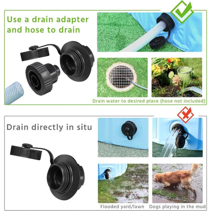 Large Foldable Dog Pool – Collapsible - Pet Bath Tub,
