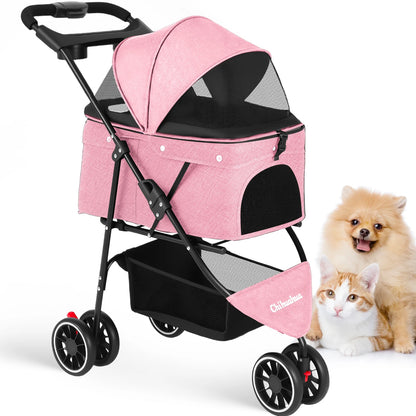 Foldable Small Dog Cat Carrier Strolling