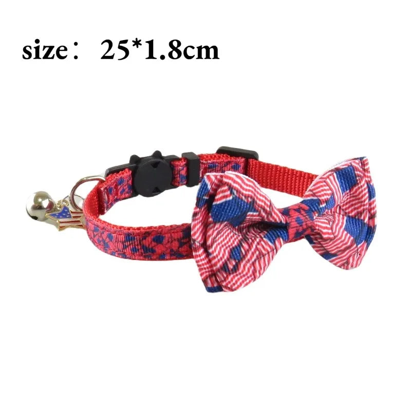 Patriotic pet collar, Independence Day and holiday parties