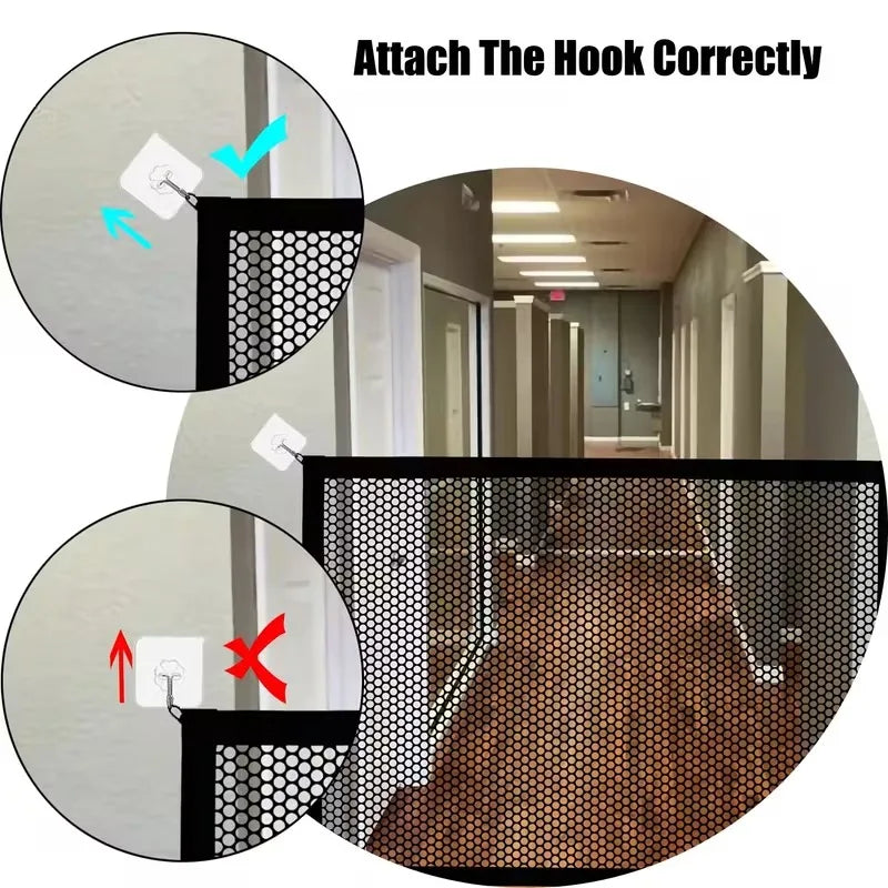 1-piece  retractable pet fence, cat and dog protection and isolation