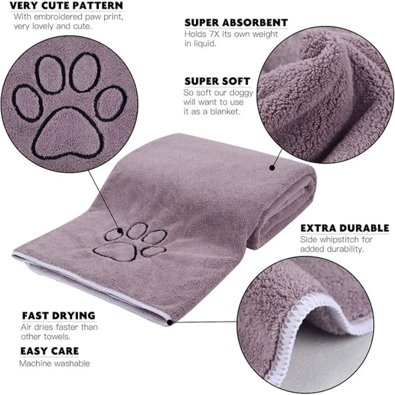 Super Soft Pet Bath Towel (75x35cm )