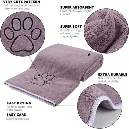 Super Soft Pet Bath Towel (75x35cm )