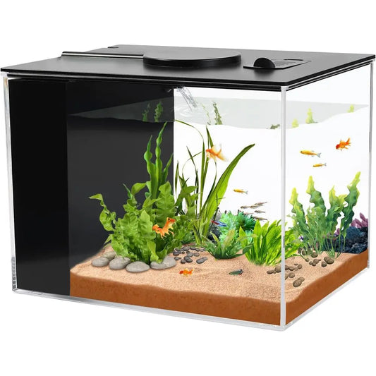 1 Gallon  Aquarium Kit with LED Light and Water Filter Pump