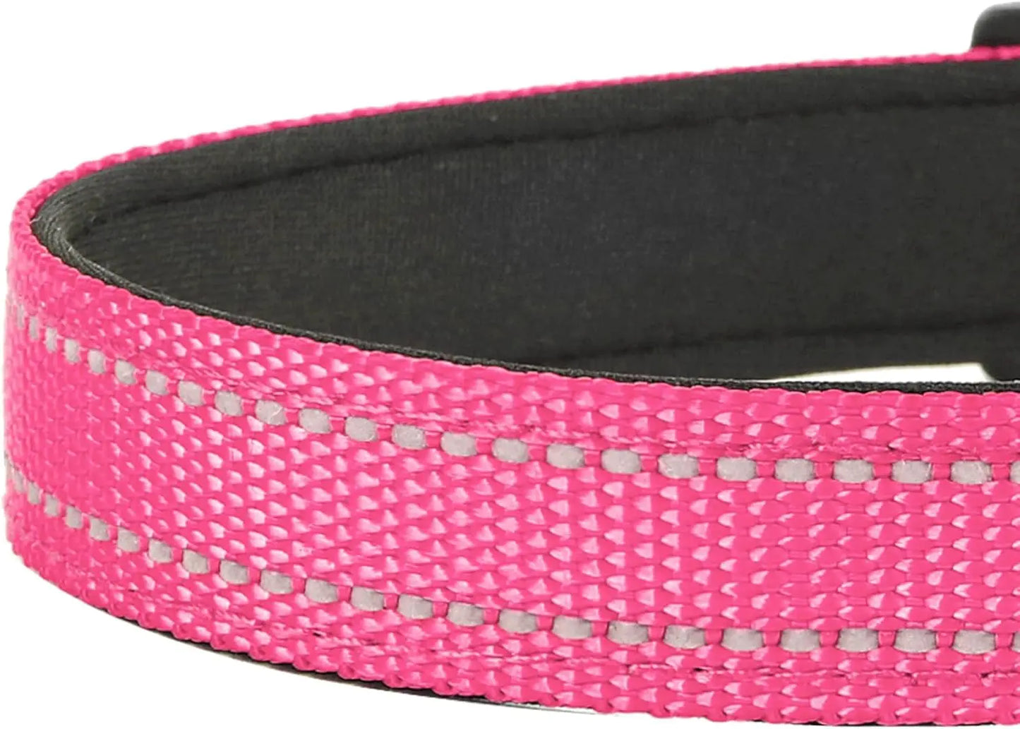 Reflective Dog Collar, Adjustable Soft Neoprene Padded Nylon