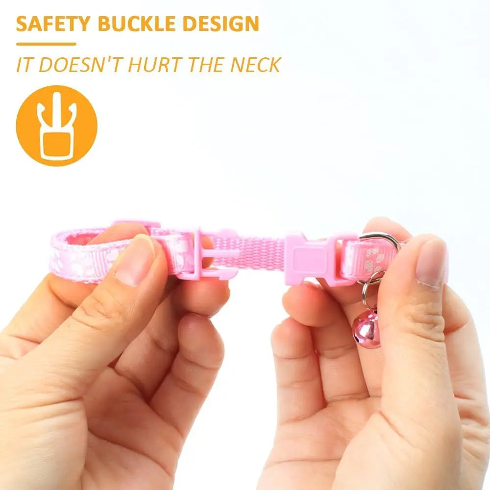 38pcs Adjustable Pet Collar Set - Jingly Bell, High-Visibility Reflective