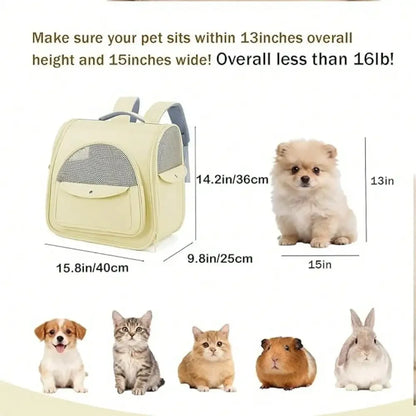 Large Cat Carrier Backpack For Small Dogs And Medium Cats