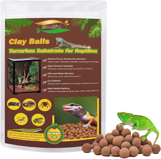 2 LBS Natural Clay Pebbles - Substrate for Terrariums