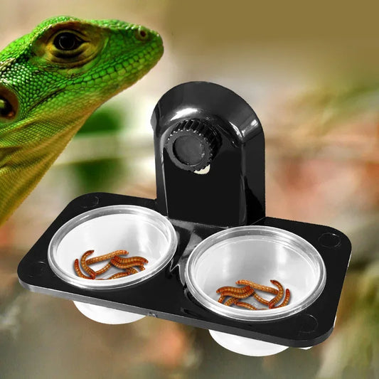 1pcs Reptile Tank  Food Water Feeding Bowl