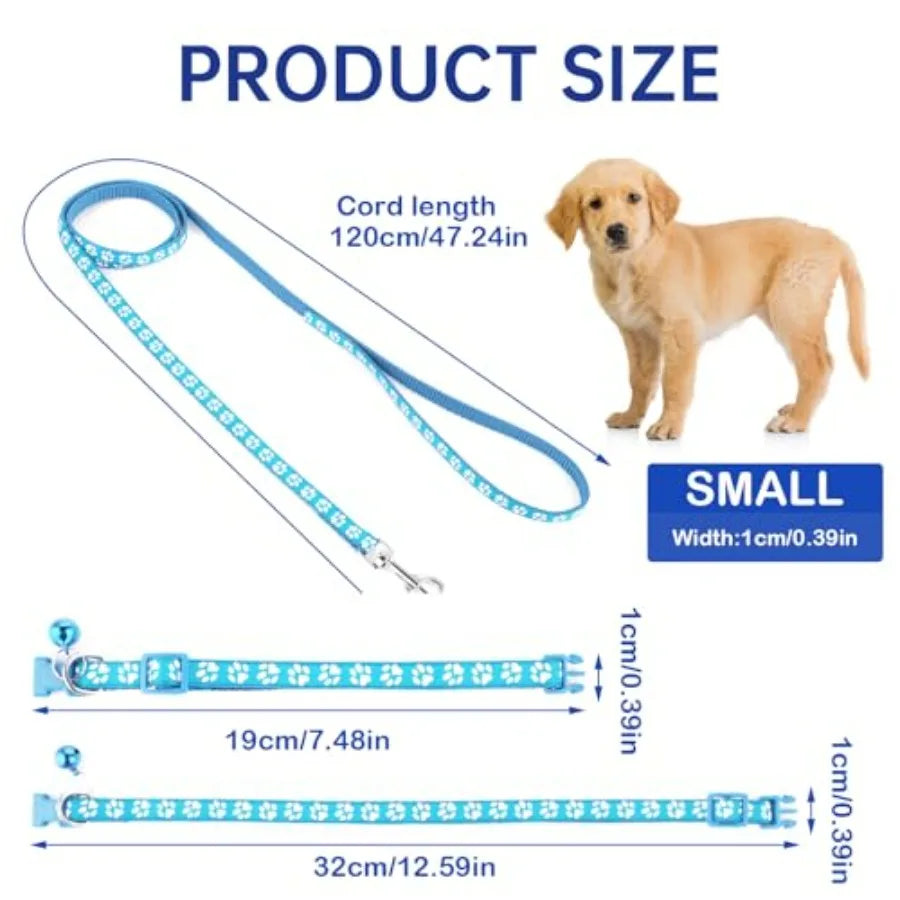 3 Pack Puppy Collar and Leashes Cat