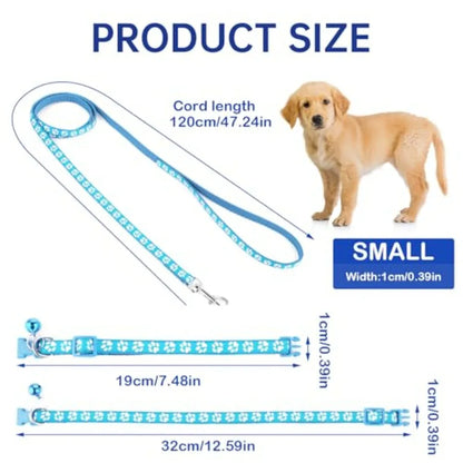 3 Pack Puppy Collar and Leashes Cat