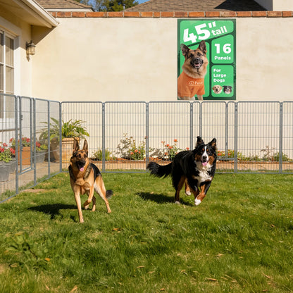 Panels / Dog Playpen , Heavy Duty Metal Pet Fence with Gate -    Portable Exercise Pen