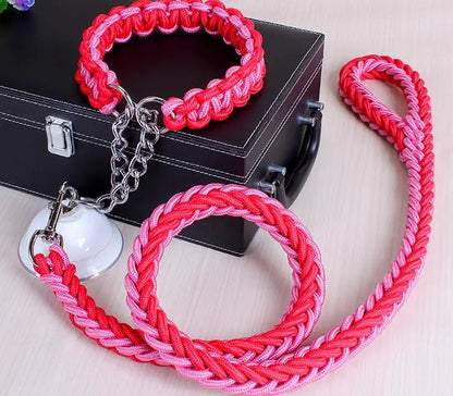 Double Strand Rope Large Dog Leashes Metal P Chain Buckle