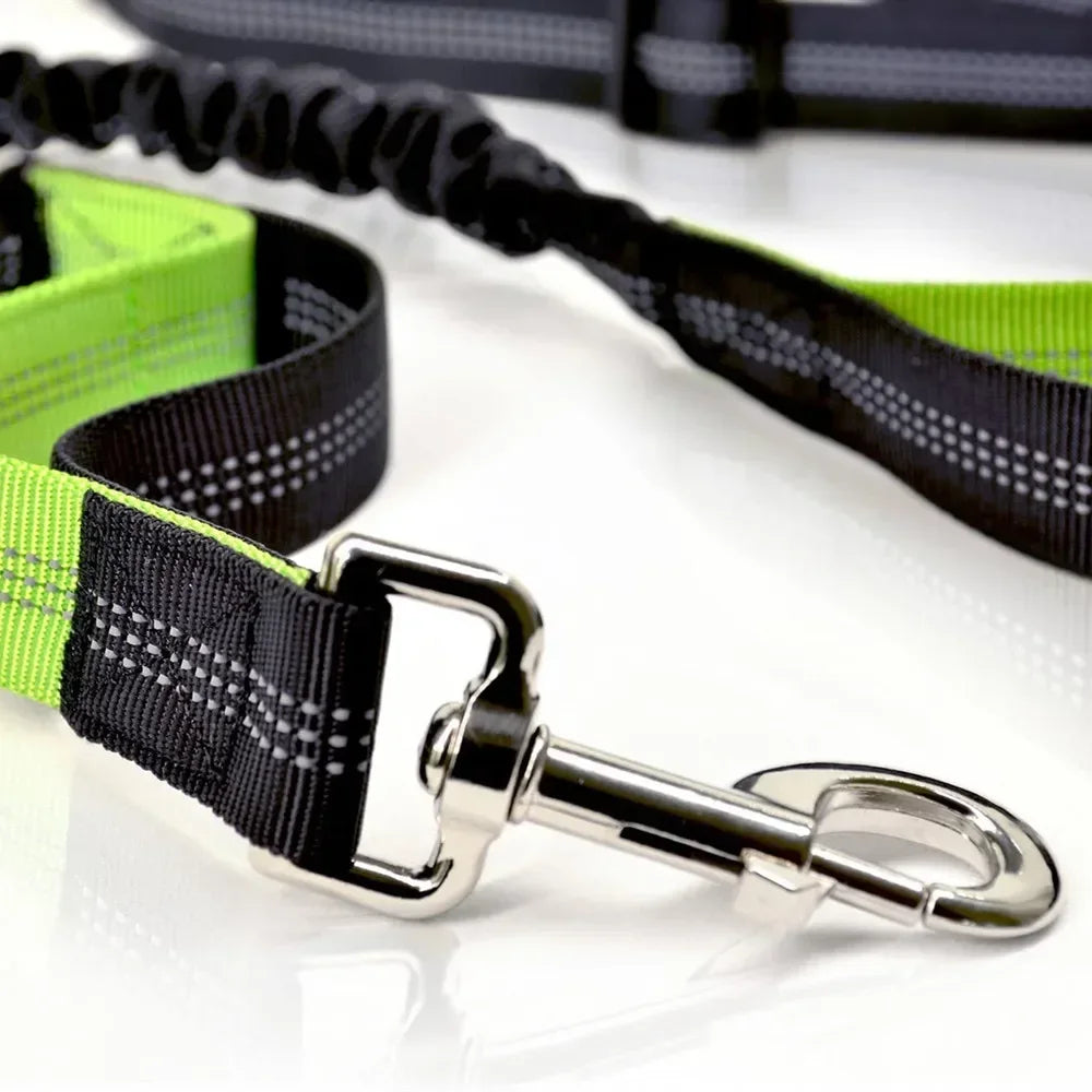 Retractable Dog Leash with Adjustable Waist Rope Hand Free