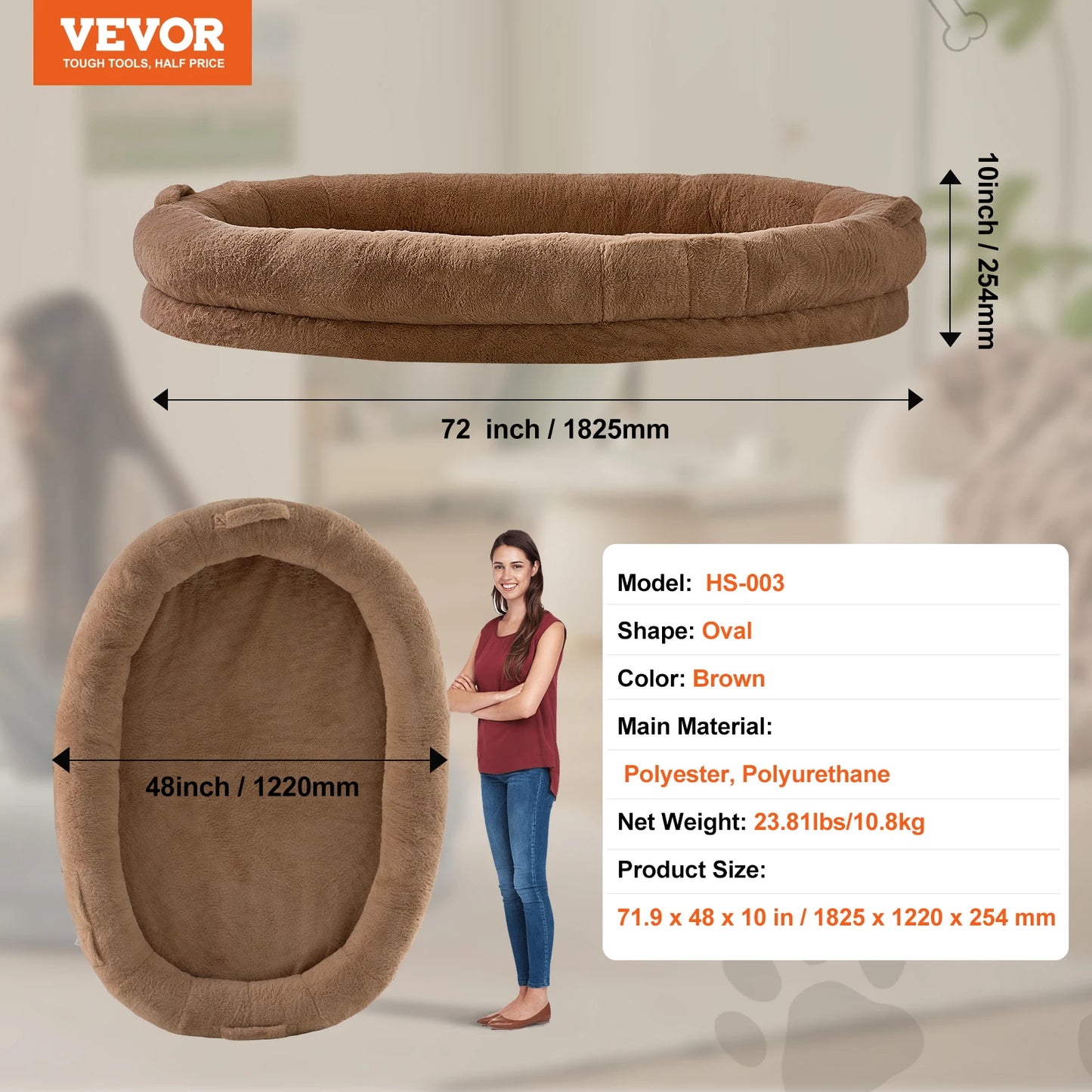 Human Dog Bed Human with Washable Cover