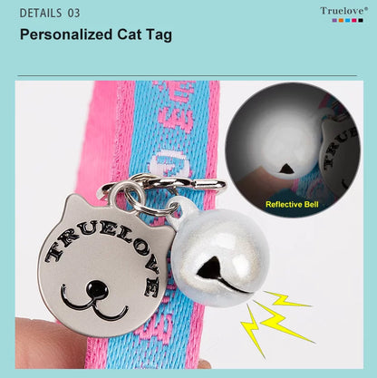TrueLove Cat Collar and Leash Set with Bell and Breakaway Clip TLC5311