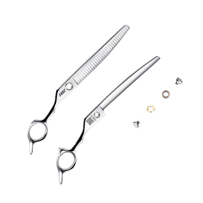 Zora Pet Grooming Curved Blender Shear - Model A-7533C